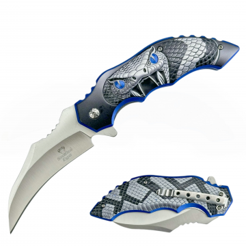 Snake Eye Tactical Karambit Spring Assist Knife - SE-A3188BL